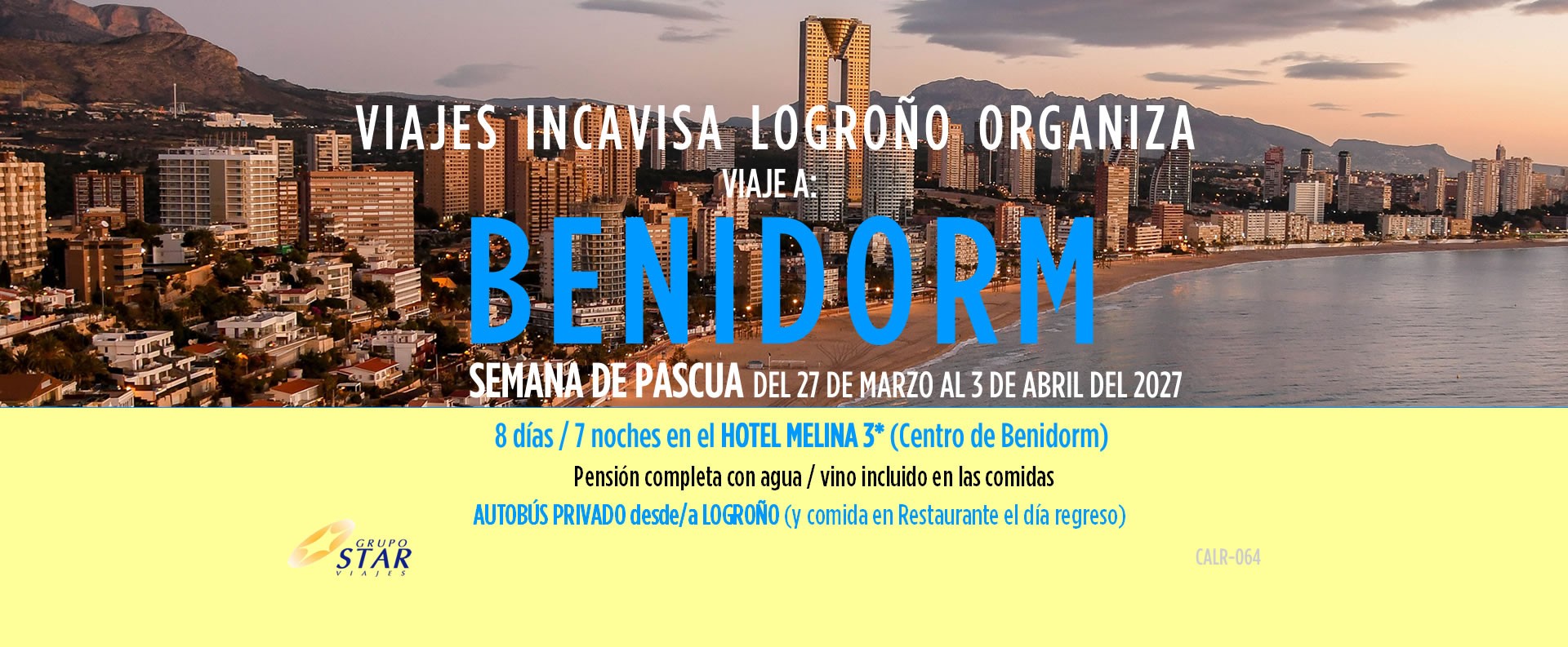 benidorm semana de pascua 2027